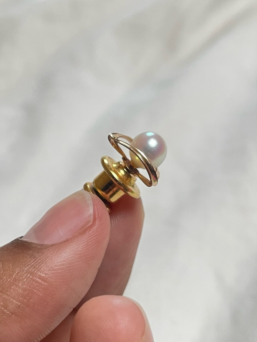 Vintage 14k Gold Pearl Pin